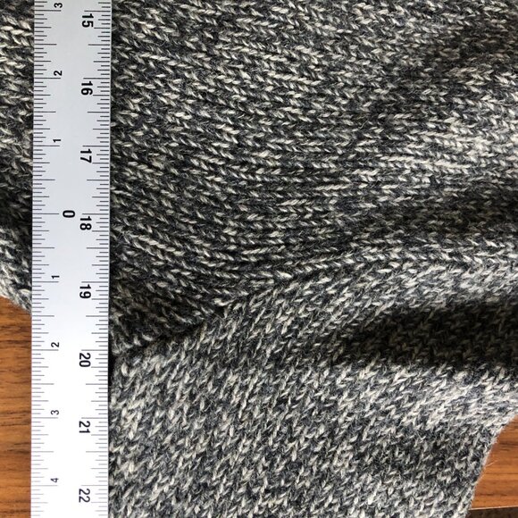 Polo Ralph Lauren Wool  'Sock Monkey' Sweater Small Heather Grey Shawl Collar - Picture 5 of 6